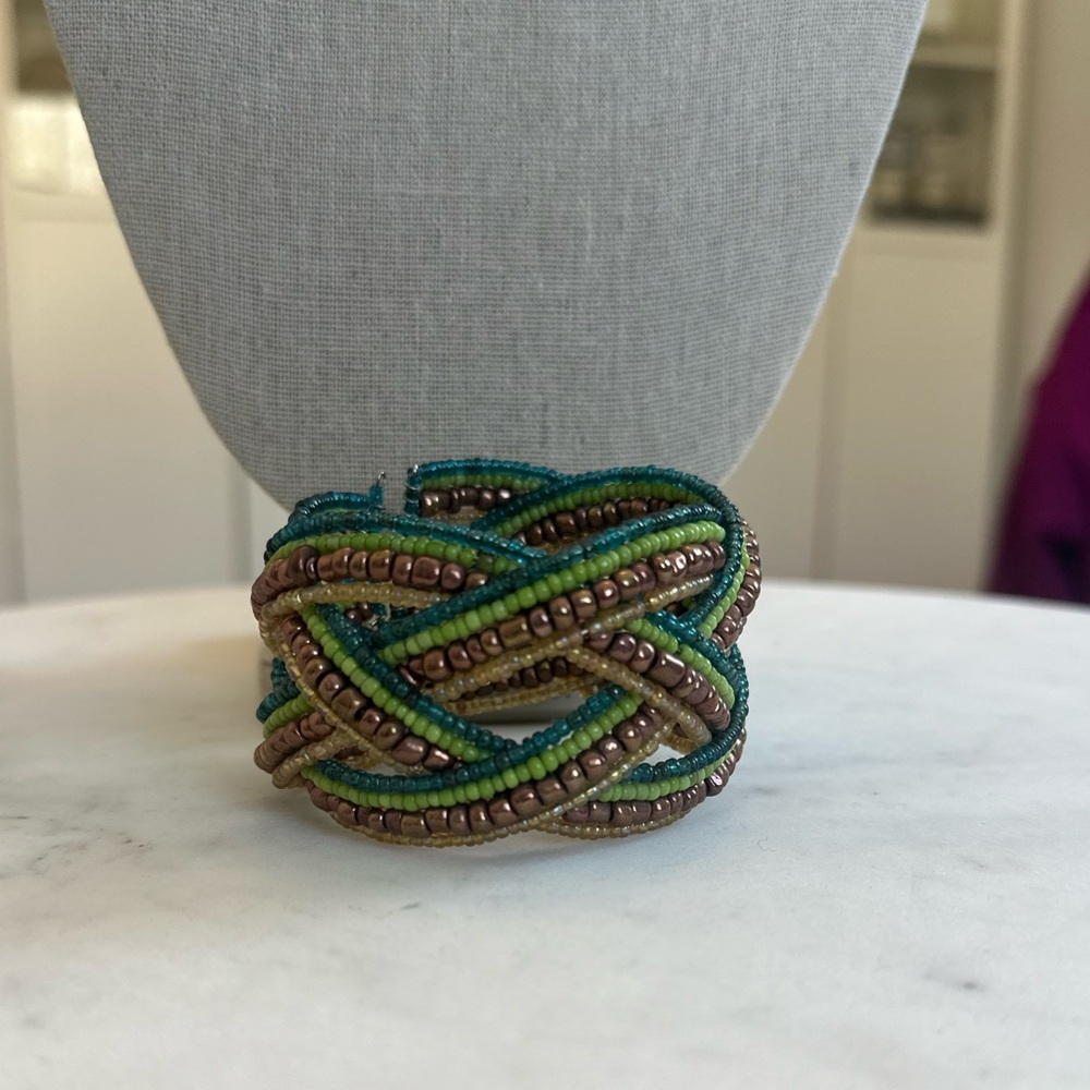 Beaded Statement Cuff Bracelet